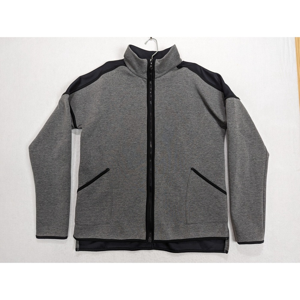 Champion‎ Womens Jacket Zipper Size L Polyester Blend Black Gray